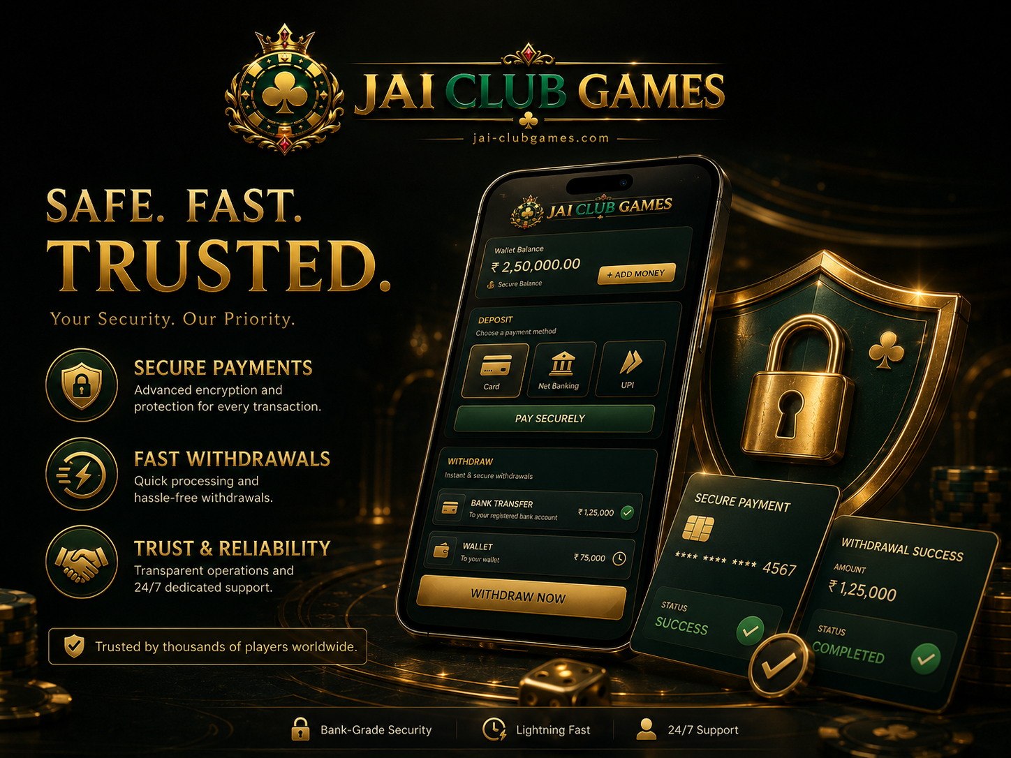 Jai Club Games live table visual with mobile app and roulette
