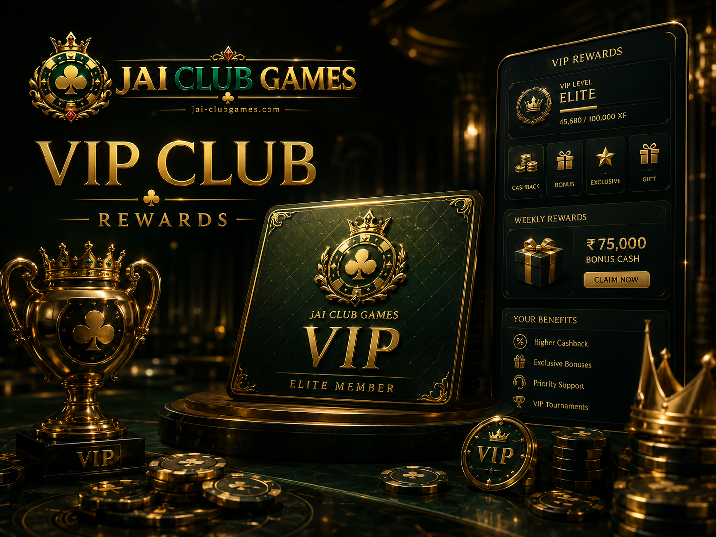 Jai Club Games VIP area with phone cards and club table
